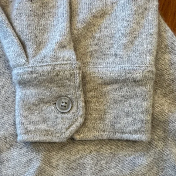 NakedCashmere Light Gray cashmere Shirt Cardigan - Picture 5 of 7